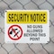 Signmission No Guns Allowed Beyond This Point OSHA Security Notice Sign, Plastic, 10in W x 7in L, 2PK OS-2PACK-SN-P-710-L-11611 - alternate 7